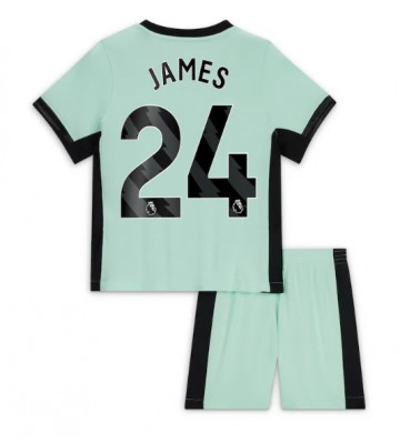 Chelsea Reece James #24 Tredje Kläder Barn 2023-24 Kortärmad (+ Korta byxor)